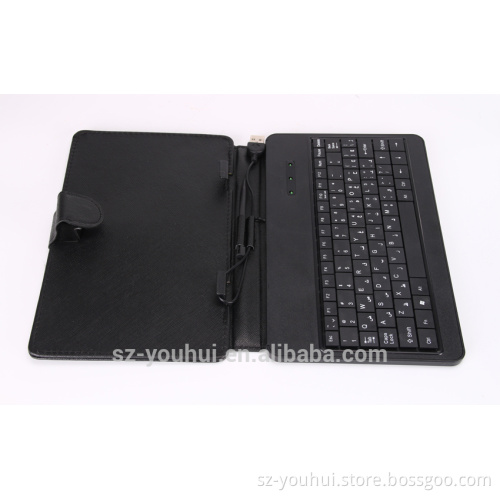 Wholesale Black Universal PU Leather Folio Stand Case Cover Tablet Keyboard Case Flip Cover for 7"10" Tablet